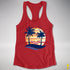 Lesbian Pride Hammock Summer Beach Sunset Racerback Tank - Red